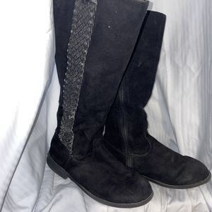 Justice  Black Boot  Size 3 Faux Suede